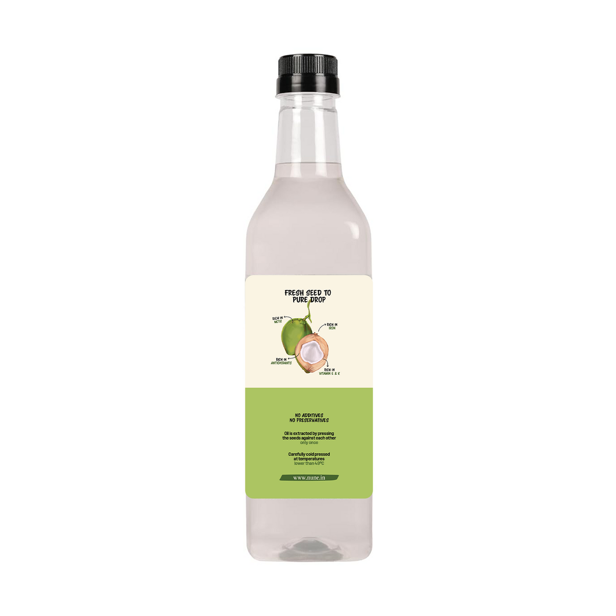 Cold Pressed Coconut Oil Plastic Bottle 500ml