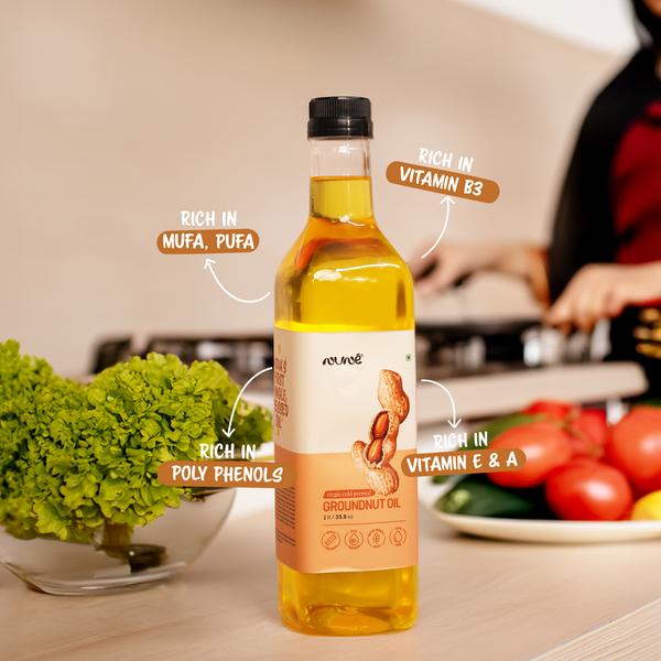 Cold Pressed Groundnut Oil Plastic Bottle 1 Litre