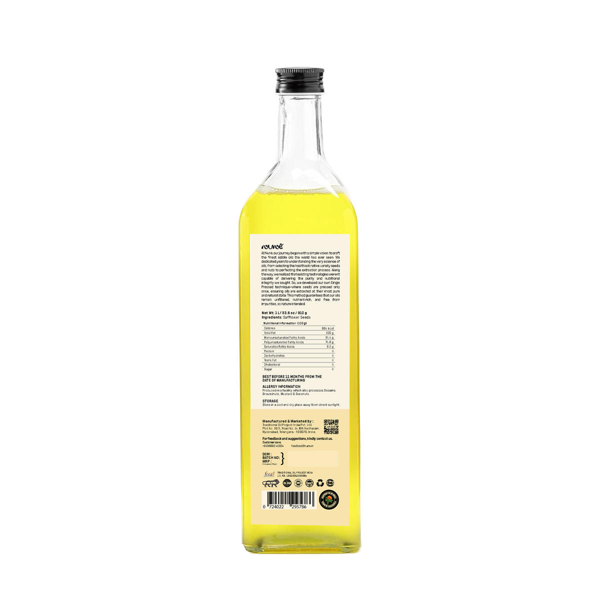 Cold Pressed Safflower Oil ( Kusuma Oil )